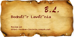 Bodnár Lavínia névjegykártya